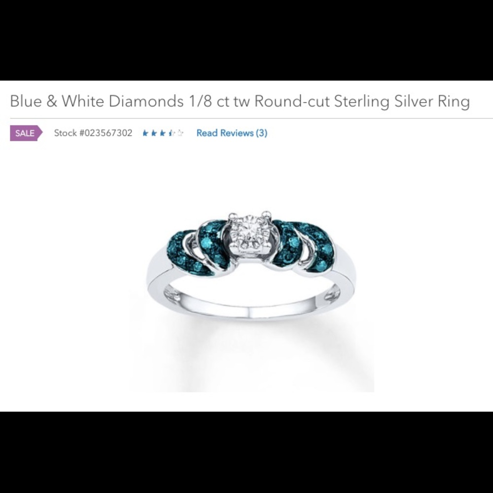 Kay Jewelers 1/8 Ct Diamond Ring (+Blue)